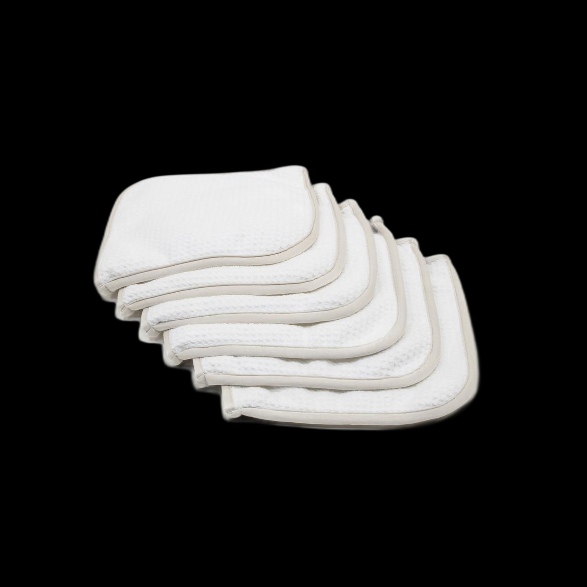 Autofiber [Glass Flip] Microfiber Waffle Window and Mirror Quad Fold Towel (8 in. x 8 in.) 6 pack