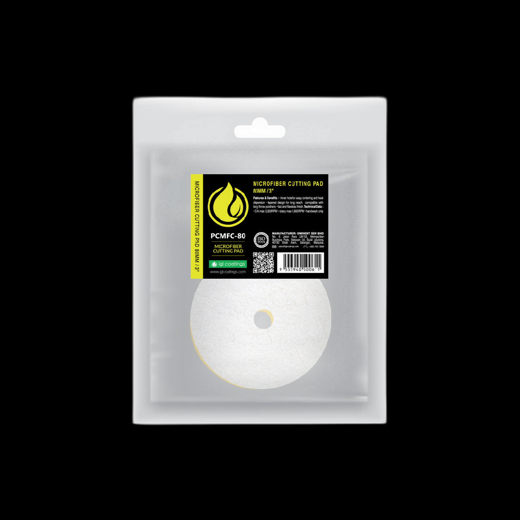 IGL YELLOW MICROFIBER CUTTING PAD