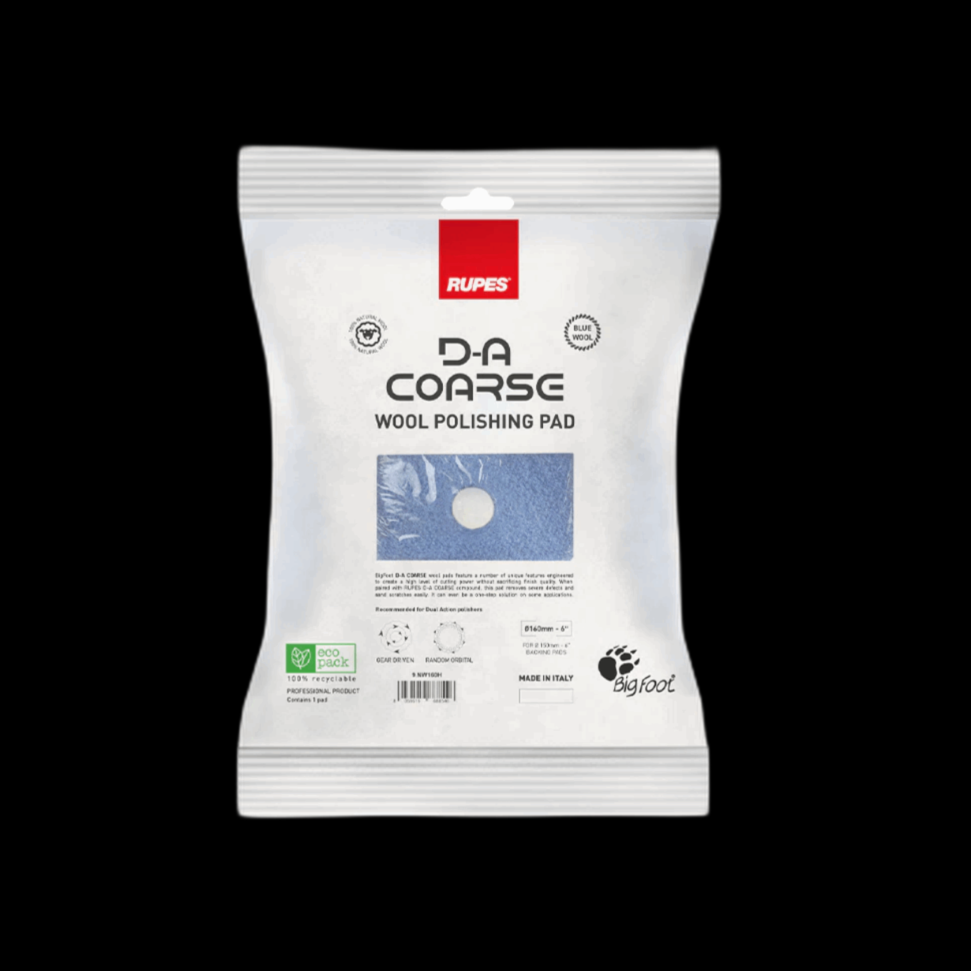 RUPES COARSE BLUE WOOL PADS